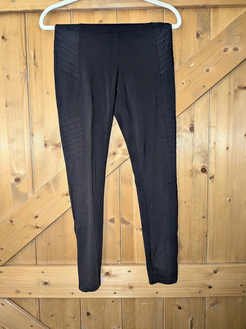 Athleta Delancey Moto Tight Black Ankle-Zip Leggings Size Small